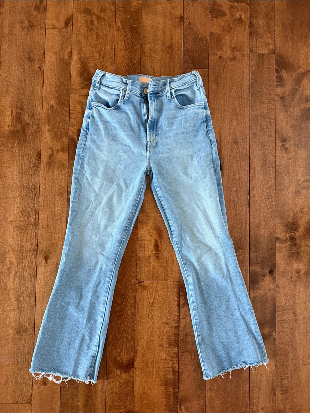 Mother The Hustler Ankle Fray Jeans, Sz 28